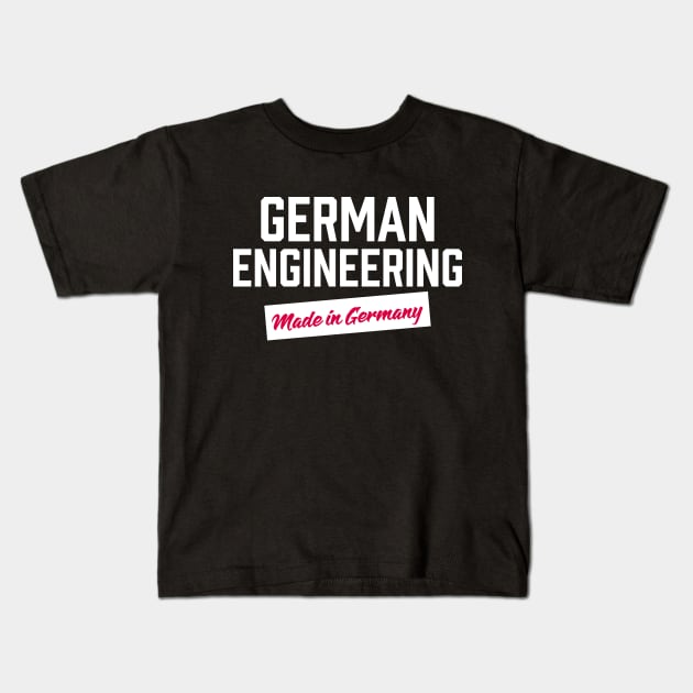 German Engineering - Made in Germany (White) Kids T-Shirt by qwertydesigns